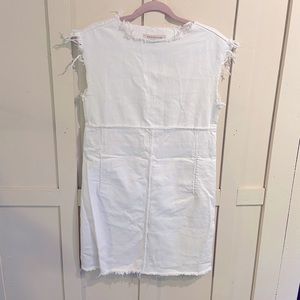 Marc by Mark Jacobs frayed white denim dress sz 4
